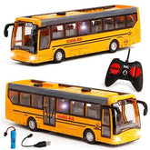 Rechargeable Remote Control Tourist Bus – Wireless RC Toy Car for Kids