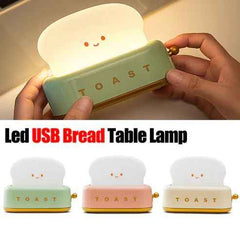 Cute Toast Night Light with Adjustable Brightness