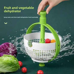 Rotating Salad Spinner & Draining Basket ā 2-in-1 Vegetable and Fruit Washer