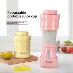 Portable Mini Electric Juicer Cup – Retractable Silicone Fruit Blender for Home & Travel