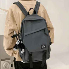 Stylish Unisex Nylon Backpack Lightweight Dual Shoulder