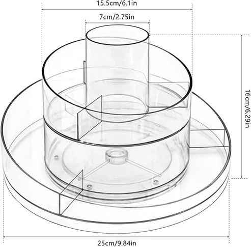 360° Rotating Makeup Organizer – Large Capacity Cosmetic Storage Stand