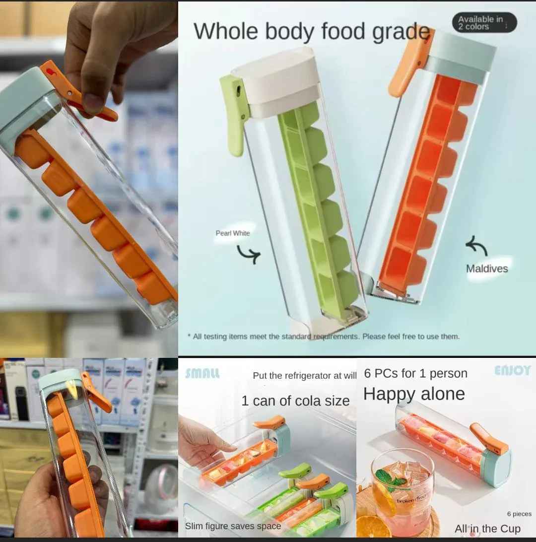 Ice Cube Mold with One-Hand Press — Easy, Quick & Mess-Free!