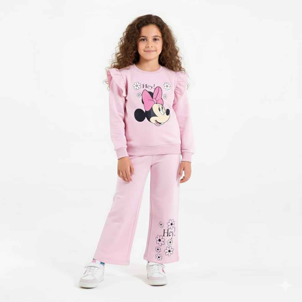 Girls Mickey Minnie Tracksuits | Premium Cotton Fleece Outfit