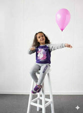 Unicorn Tracksuits for Girls | Glitter Print Cotton Fleece