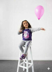 Unicorn Tracksuits for Girls | Glitter Print Cotton Fleece