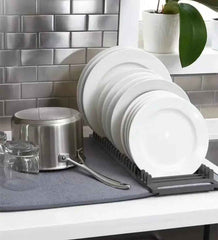Space-Saving Dish Rack — Foldable, Durable & Kitchen-Ready!