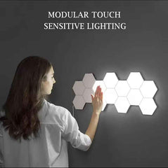 6pcs RGB Hex Lights — Touch & Remote, Cell Operated & Stylish!