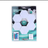 6pcs RGB Hex Lights — Touch & Remote, Cell Operated & Stylish!