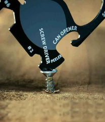 18-in-1 Credit Card Multi-Tool – EDC Survival Gear, Bottle Opener, Camping Tool (Black)