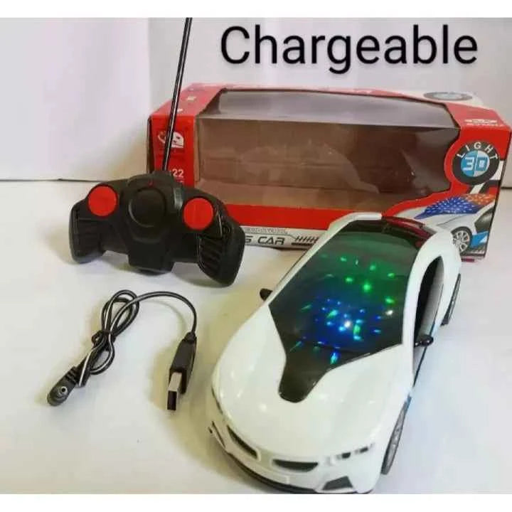 3D Lightning Remote Control Car – Rechargeable RC Toy Car with Flashing Lights