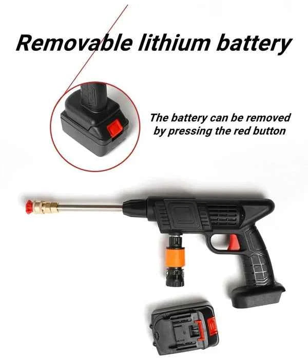 Rechargeable Wireless Car Wash Machine – Cordless High-Pressure Water Spray Gun for Car Cleaning