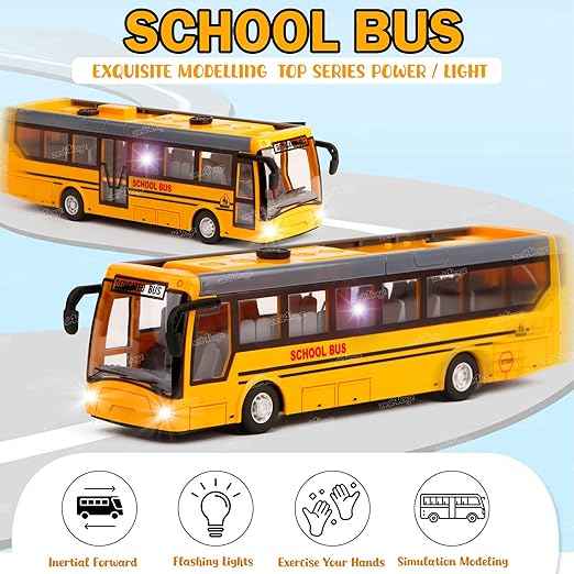 Rechargeable Remote Control Tourist Bus – Wireless RC Toy Car for Kids