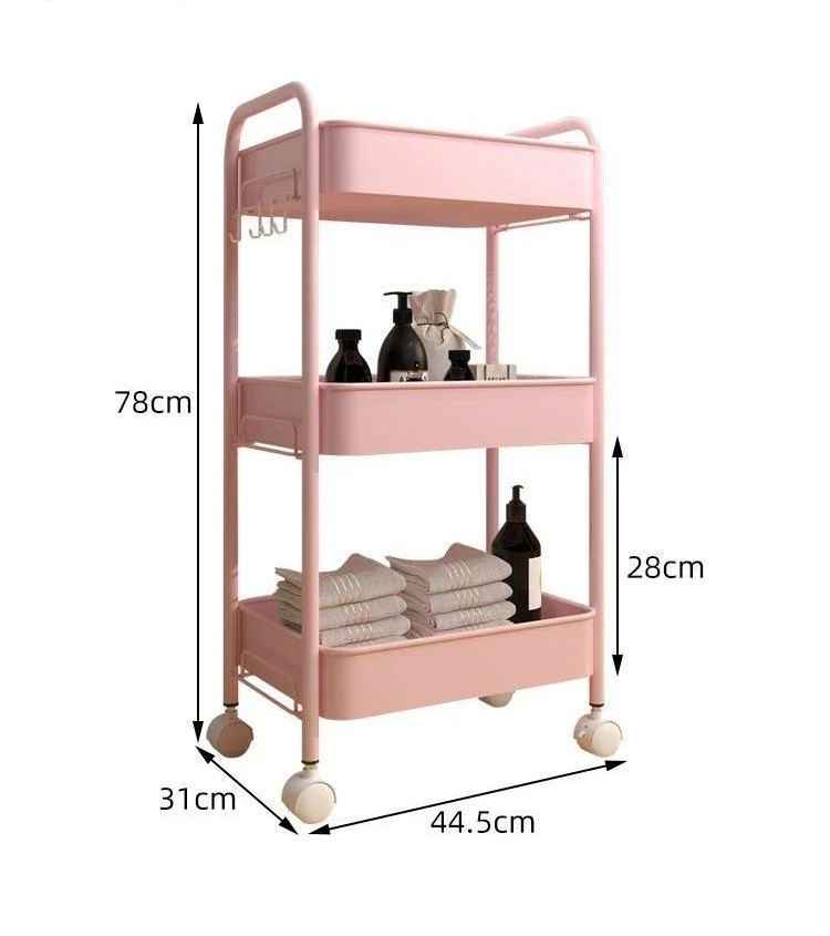 Premium Bamboo Kitchen Trolley with 4 Drawer Storage