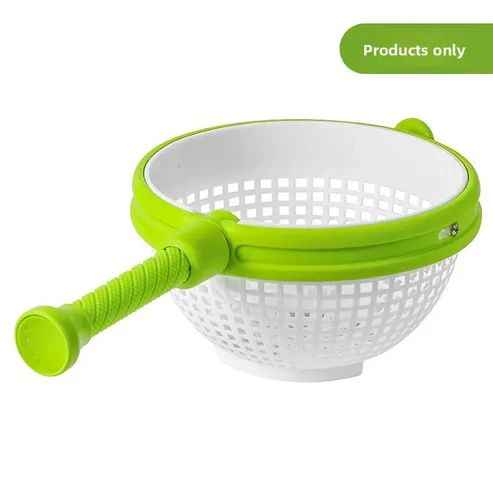 Rotating Salad Spinner & Draining Basket – 2-in-1 Vegetable and Fruit Washer