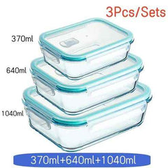 High Borosilicate Heat Resistant Rectangle Lunch Box Set