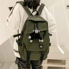 Stylish Unisex Nylon Backpack Lightweight Dual Shoulder