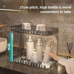 Double-Layer Bathroom Storage Rack – Washstand Organizer for Toiletries & Cosmetics