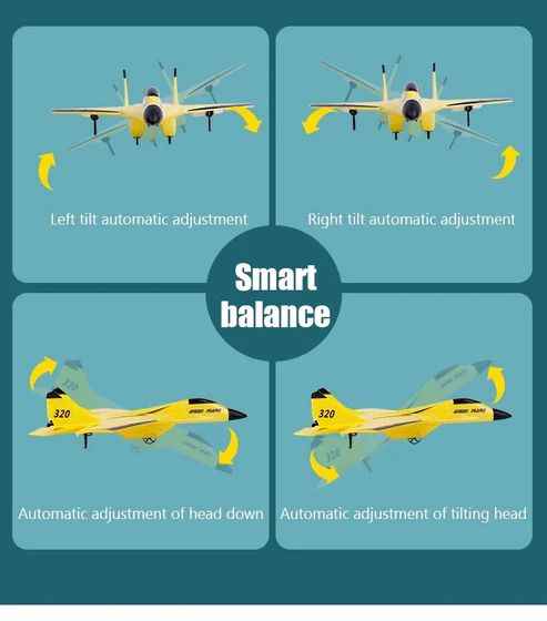 P320 Glider RC Airplane - Hand Throwing Fixed Wing Foam Fighter Jet for Ultimate Fun