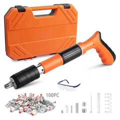 Concrete Nail Machine Kit with Free Nails - 5-Speed Adjustable and Easy to Use