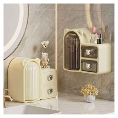 Elegant Plastic Vanity Organizer – For Cosmetics, Jewelry & Toiletrie