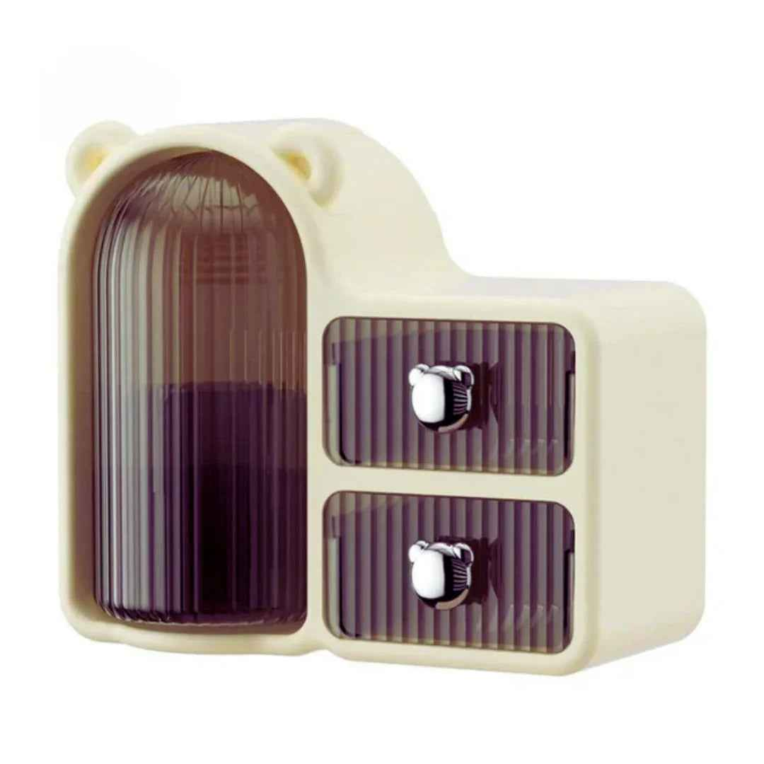 Elegant Plastic Vanity Organizer – For Cosmetics, Jewelry & Toiletrie