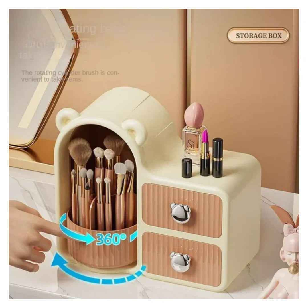 Elegant Plastic Vanity Organizer – For Cosmetics, Jewelry & Toiletrie