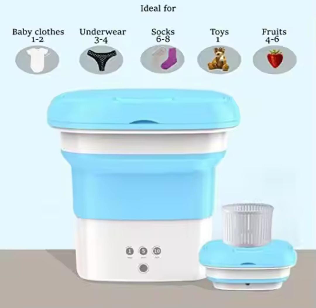 Mini Portable Washing Machine — Collapsible & Perfect for Travel & Small Loads!