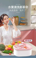 Fabulous Fruit Washing Tool Hand Wash-Free Fruit Pot Kitchen Drain Basket to Remove Farm Residue Stains Household