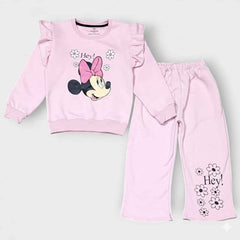 Girls Mickey Minnie Tracksuits | Premium Cotton Fleece Outfit