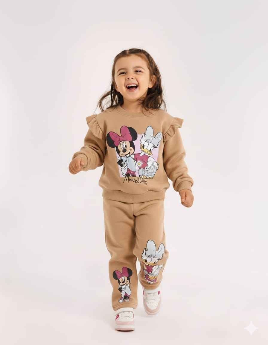 Girls Minnie & Daisy Ruffle Tracksuits | Soft Cotton Fleece