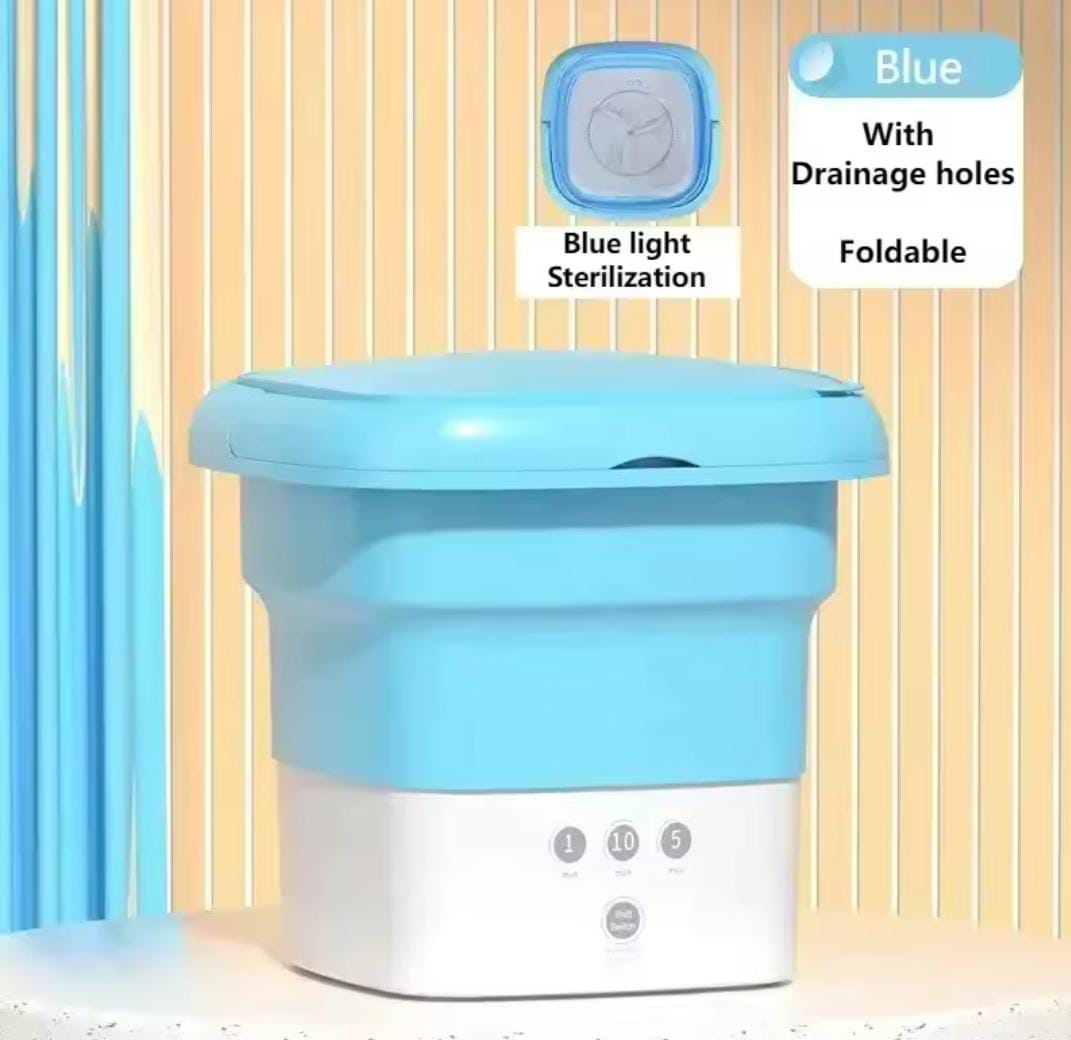 Mini Portable Washing Machine — Collapsible & Perfect for Travel & Small Loads!