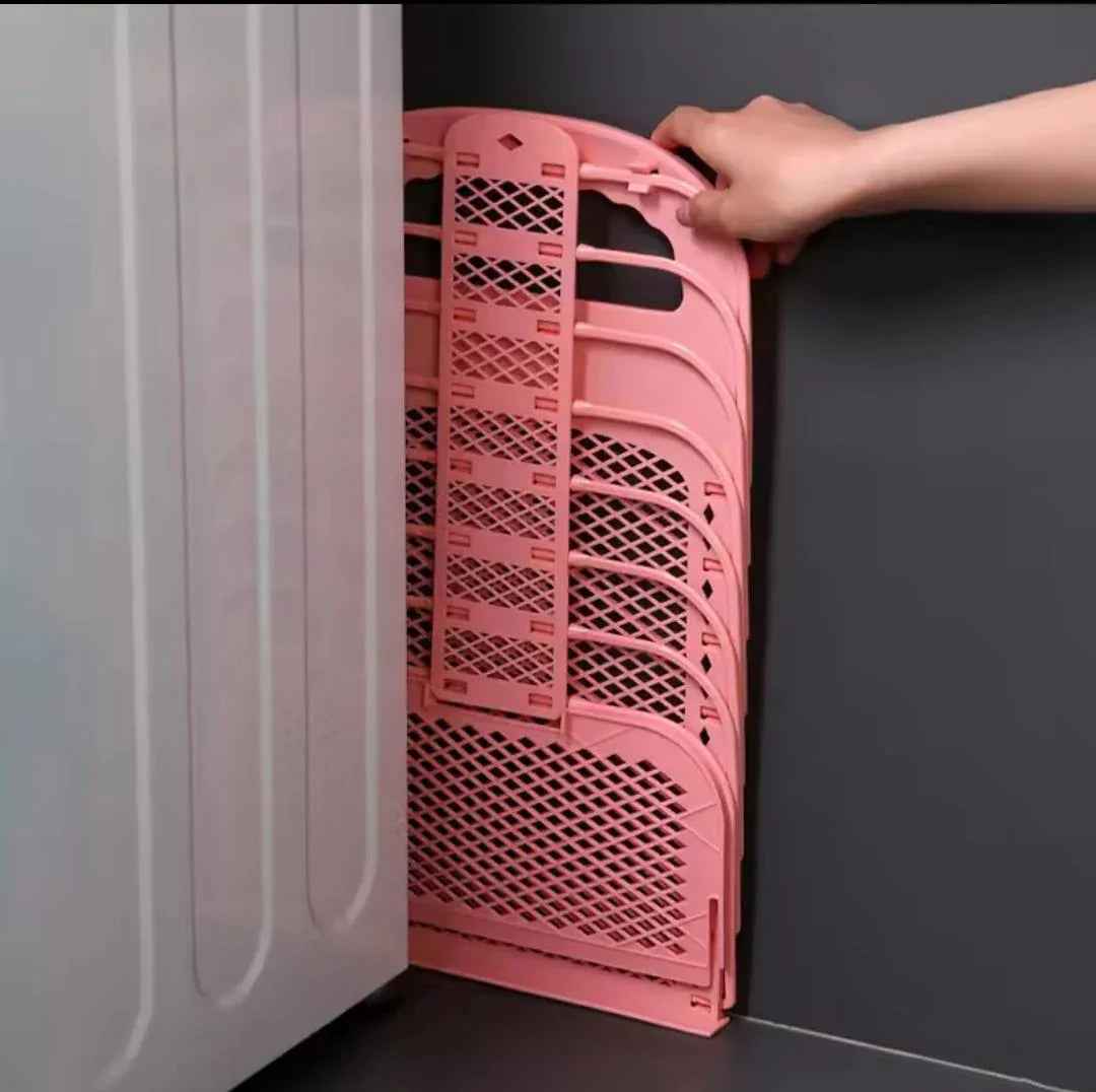Portable Foldable Laundry Hamper — With Hanging Hook for Small Spaces!