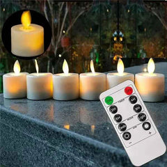 LED Tea Light Candles – Flameless Flickering Votive Lights with Remote Control