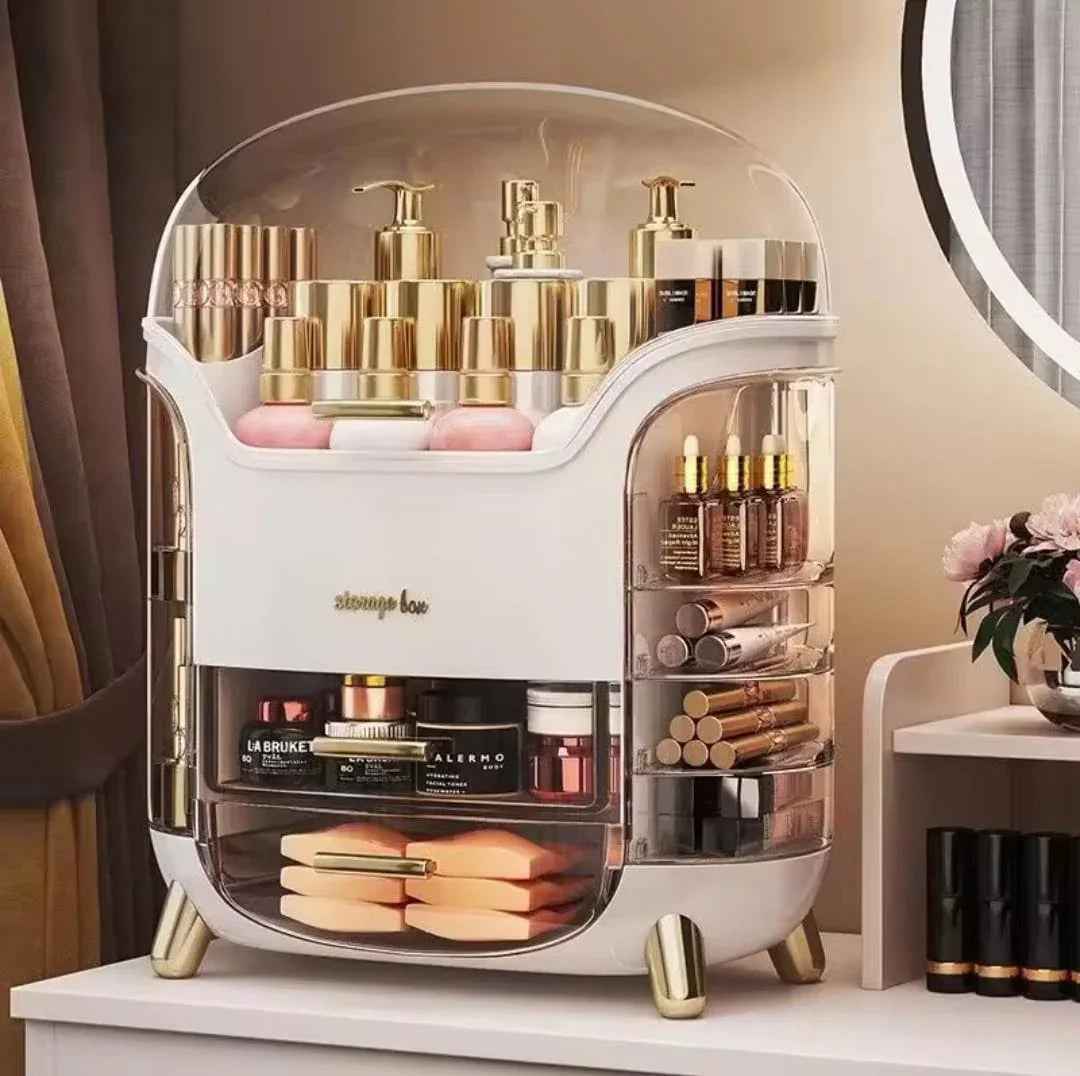 Portable Makeup Organizer Box — Skincare & Cosmetic Storage Solution