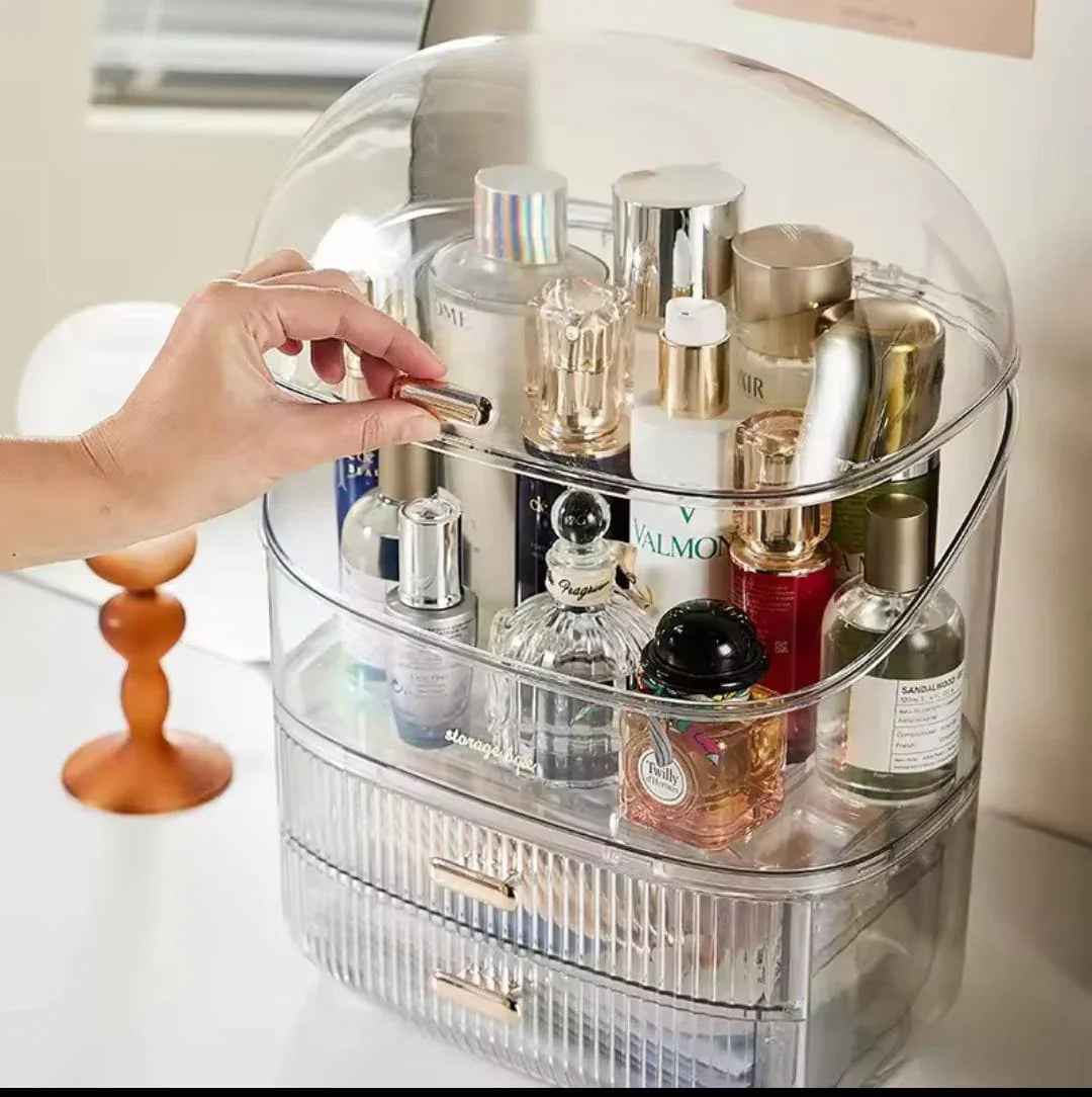 Portable Makeup Organizer Box — Skincare & Cosmetic Storage Solution