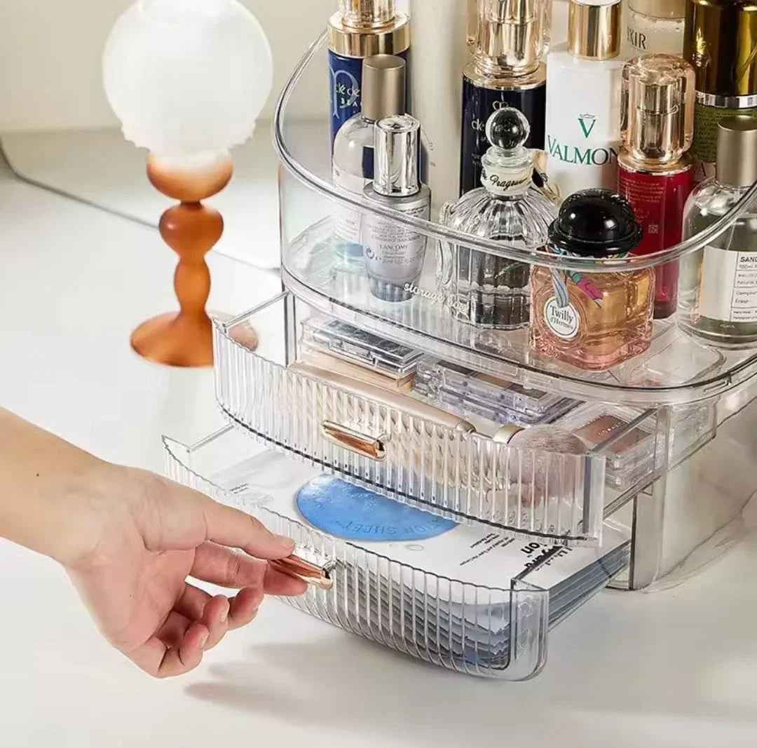 Portable Makeup Organizer Box — Skincare & Cosmetic Storage Solution