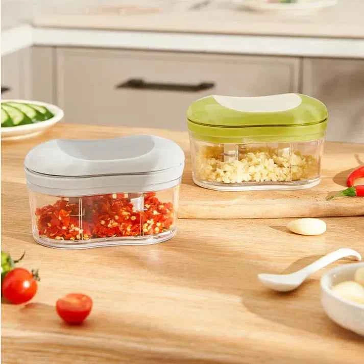 Manual Vegetable Chopper & Food Processor – Multi-Blade Cutter for Kitchen